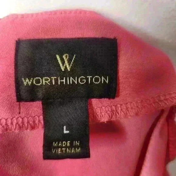 Worthington women's pink lightweight blouse size large - Picture 5 of 6